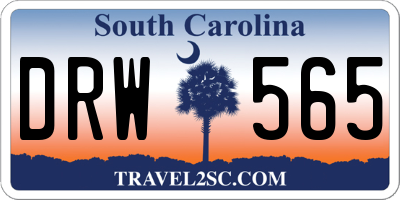 SC license plate DRW565
