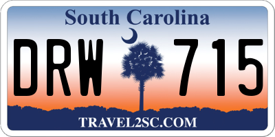 SC license plate DRW715