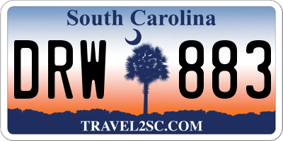 SC license plate DRW883