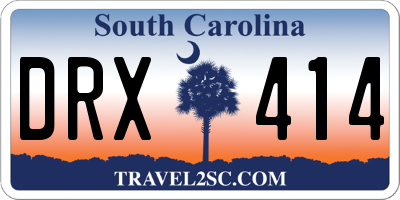 SC license plate DRX414