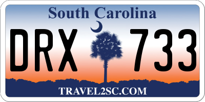 SC license plate DRX733