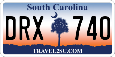 SC license plate DRX740