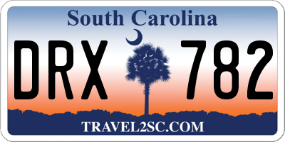 SC license plate DRX782