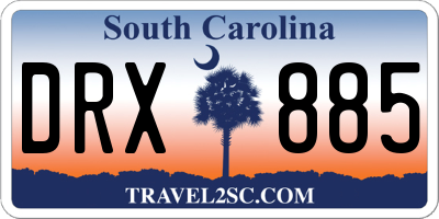 SC license plate DRX885