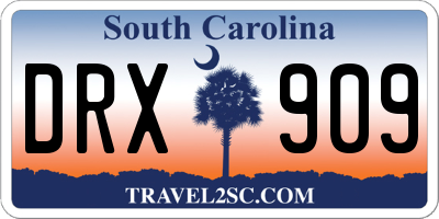SC license plate DRX909
