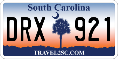 SC license plate DRX921