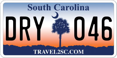 SC license plate DRY046