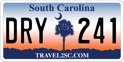 SC license plate DRY241