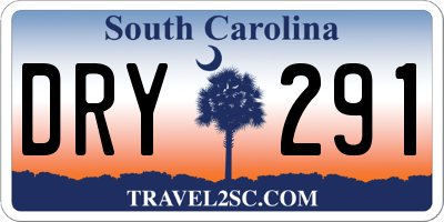 SC license plate DRY291