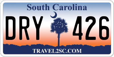 SC license plate DRY426