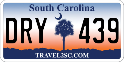 SC license plate DRY439