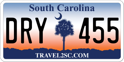 SC license plate DRY455