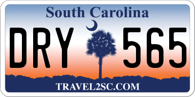 SC license plate DRY565