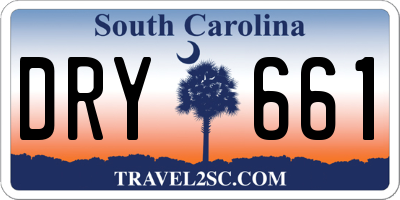 SC license plate DRY661