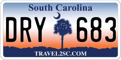 SC license plate DRY683