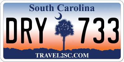 SC license plate DRY733