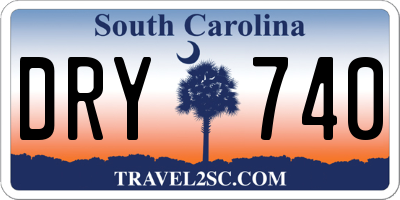 SC license plate DRY740