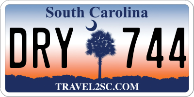 SC license plate DRY744