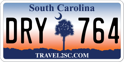SC license plate DRY764
