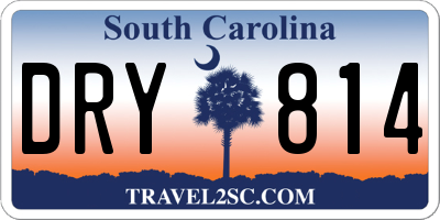 SC license plate DRY814
