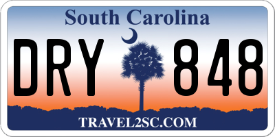 SC license plate DRY848