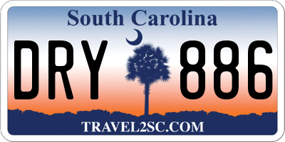 SC license plate DRY886