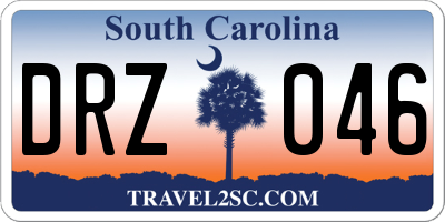 SC license plate DRZ046
