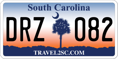 SC license plate DRZ082