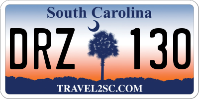 SC license plate DRZ130