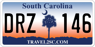 SC license plate DRZ146