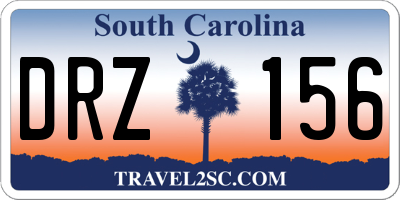 SC license plate DRZ156