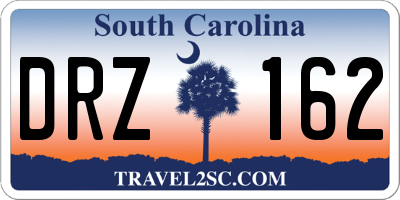 SC license plate DRZ162