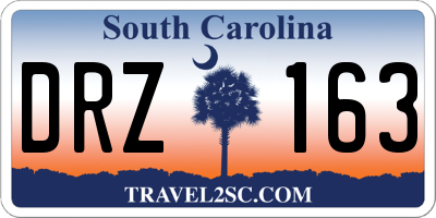 SC license plate DRZ163