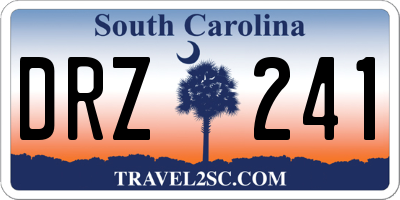 SC license plate DRZ241