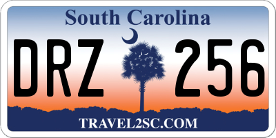 SC license plate DRZ256