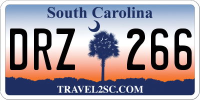 SC license plate DRZ266
