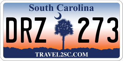 SC license plate DRZ273