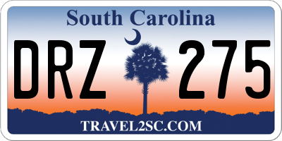 SC license plate DRZ275