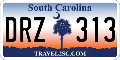 SC license plate DRZ313