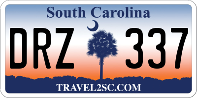 SC license plate DRZ337