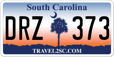 SC license plate DRZ373