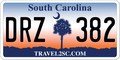 SC license plate DRZ382