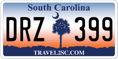 SC license plate DRZ399