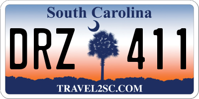 SC license plate DRZ411