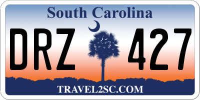 SC license plate DRZ427