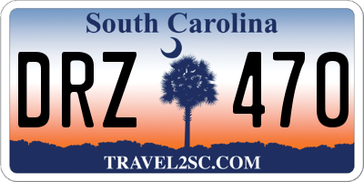 SC license plate DRZ470