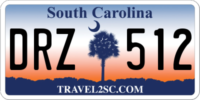 SC license plate DRZ512