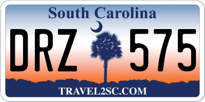 SC license plate DRZ575