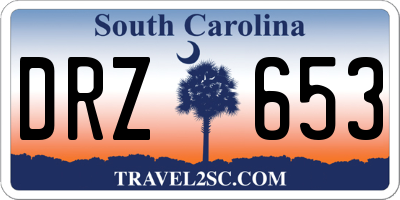 SC license plate DRZ653
