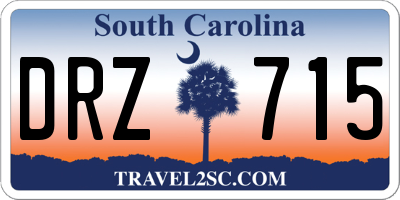 SC license plate DRZ715